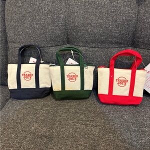 Limited Trader Joes Micro Tote bag with grocery bag - Set of 3